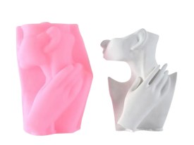 Molde silicona maceta mujer perfil